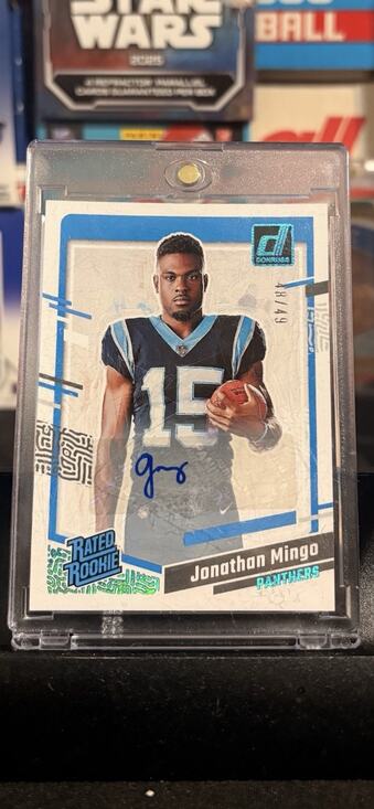 Donruss Other - 2023 Donruss Jonathan Mingo Rated Rookie Autograph /49 Panthers #14 Signed Card